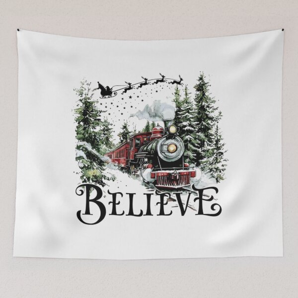 Item preview, Believe – Christmas Train in Winter Forest designed and sold by sapnaela.