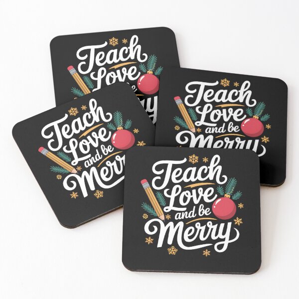 Item preview, Teach Love And Be Merry Christmas Teacher designed and sold by KingsLife1994.