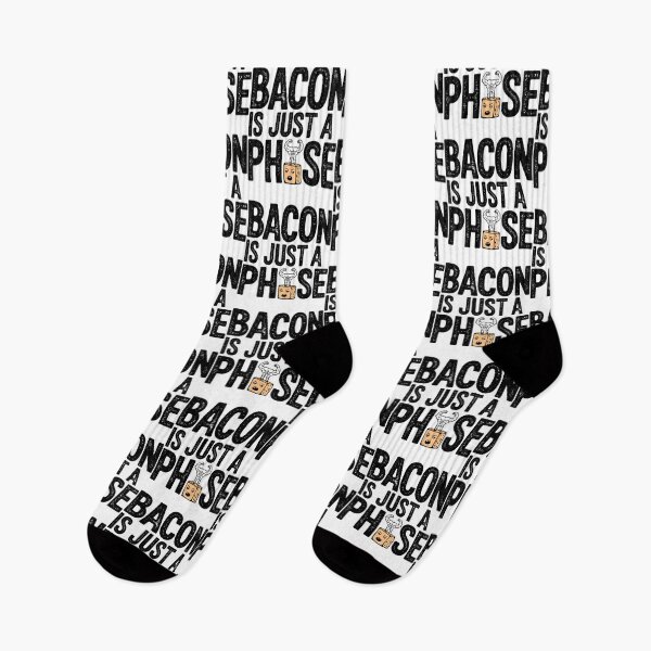 Item preview, BACON IS JUST A PHASE- Funny Sarcastic Humor Typography designed and sold by Taans-Creation.