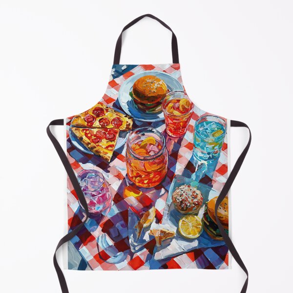 Item preview, Vibrant Summer Picnic – Colorful Food Art with Burgers, Pizza & Lemon Drinks designed and sold by Grafititee.