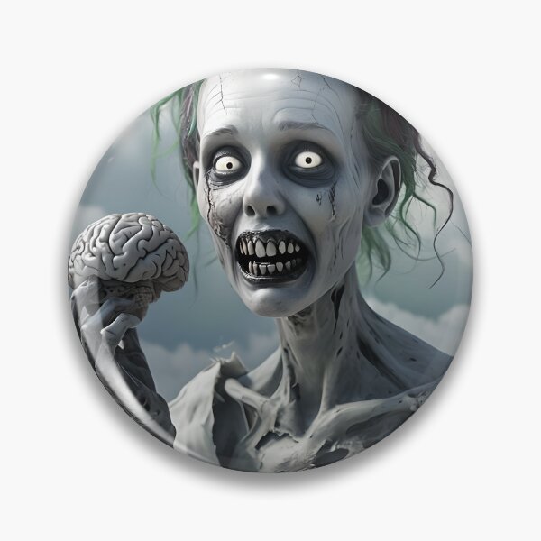 Item preview, Zombie With Brain - Brain-eating Undead designed and sold by NightTimeJ.