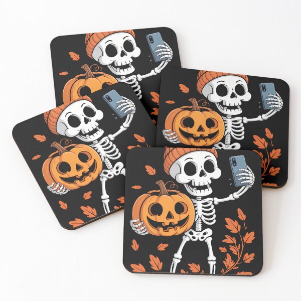 Item preview, Skeleton Fall Autumn Pumpkin Funny Halloween designed and sold by NicoletteLittel.