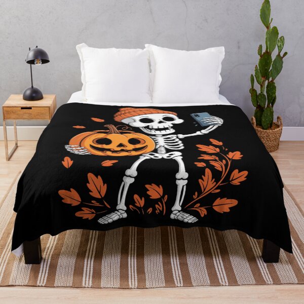 Item preview, Skeleton Fall Autumn Pumpkin Funny Halloween designed and sold by NicoletteLittel.