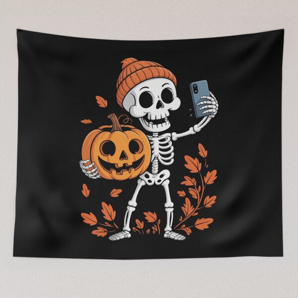 Item preview, Skeleton Fall Autumn Pumpkin Funny Halloween designed and sold by NicoletteLittel.
