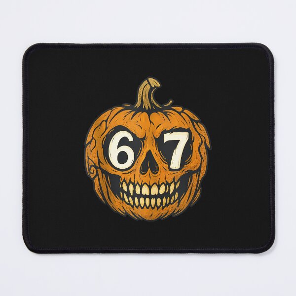 Item preview, 67 Meme Halloween Creepy Pumpkin - Six Seven Gen Alpha Z designed and sold by grumpzara.