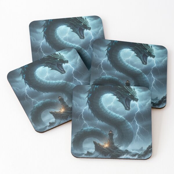 Item preview, Giant Sea Serpent Emerging from Stormy Ocean. designed and sold by alllyxispace.
