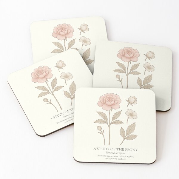 Item preview, A Study of the Peony Flower— Botanical Style Illustration designed and sold by Loving Nature Gifts.