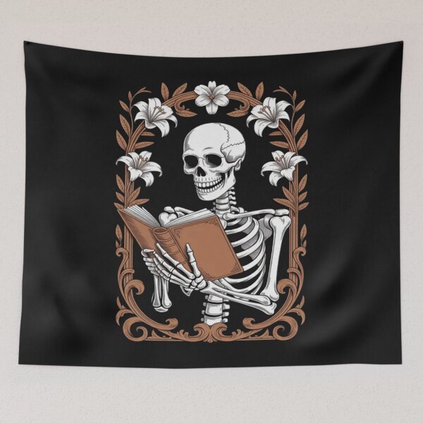 Item preview, The Reader Tarot Card Funny Book Lover Skeleton Reading Book  designed and sold by Vastingan.
