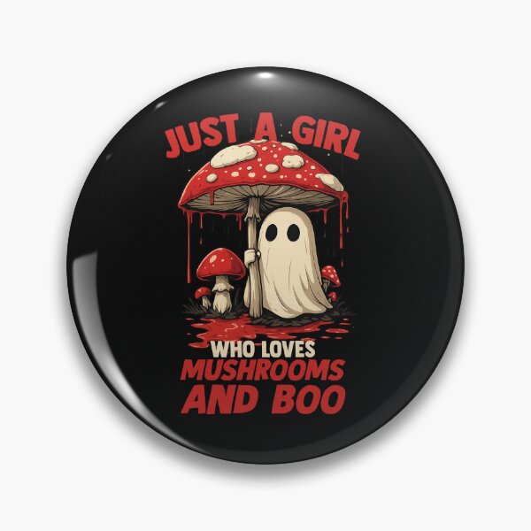 Item preview, Just a Girl Who Loves Mushrooms and Boo designed and sold by LarryMBrown.