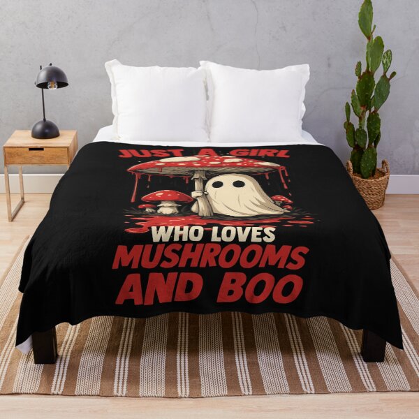 Item preview, Just a Girl Who Loves Mushrooms and Boo designed and sold by LarryMBrown.