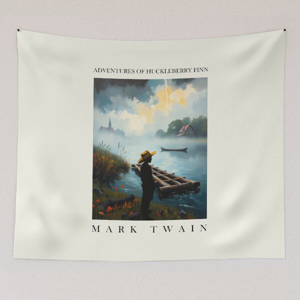 Item preview, Adventures of Huckleberry Finn Inspired Mark Twain Art designed and sold by kakarikihill.