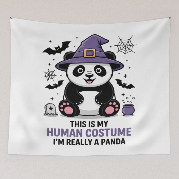 Item preview, This Is My Human Costume I'm Really a Panda Witch Halloween designed and sold by Vastingan.