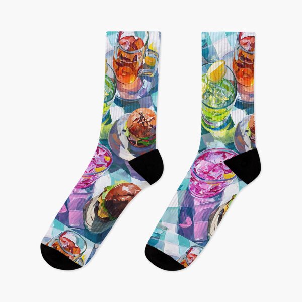 Item preview, Vibrant Summer Picnic – Colorful Food Art with Burgers, Pizza & Lemon Drinks designed and sold by Grafititee.