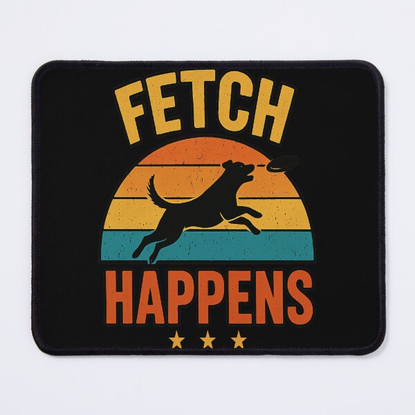 Item preview, Fetch Happens – Funny Retro Dog Lover designed and sold by Redblackman.