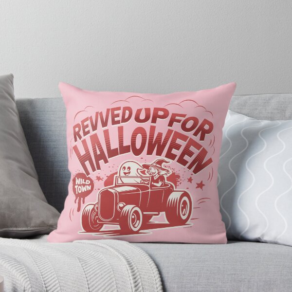 Item preview, Revved Up for Halloween – Hot Rod Witch and Ghost Design designed and sold by Automotive Art by Greg.