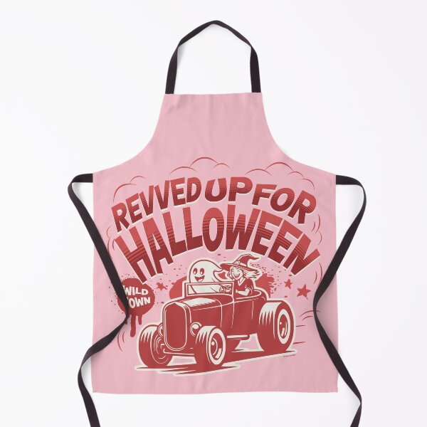 Item preview, Revved Up for Halloween – Hot Rod Witch and Ghost Design designed and sold by Automotive Art by Greg.