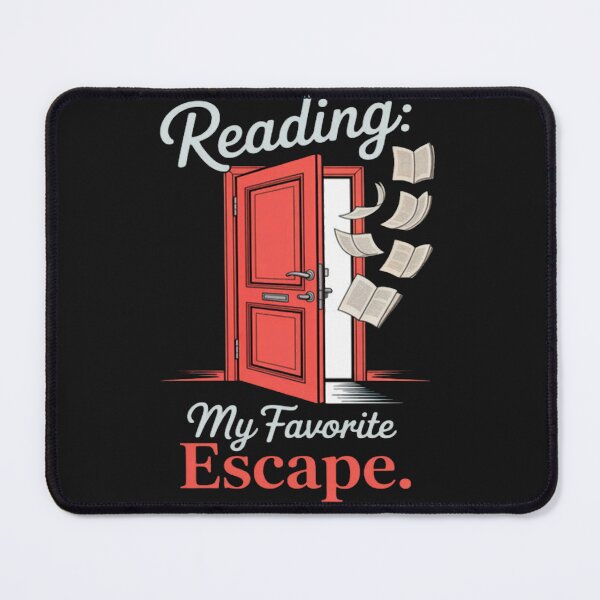 Item preview, Turquoise Coral Reading My Favorite Escape Book designed and sold by ArnethiaHoward.