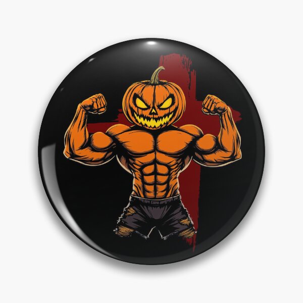 Item preview, Jacked O' Lantern Front Double Bicep Pose designed and sold by KnightWorthy.