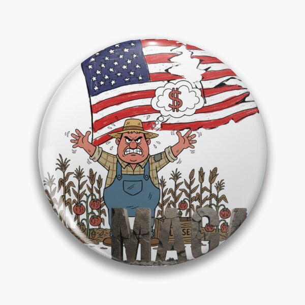 Item preview, The Angry Farmer: Social Criticism and Economic Crisis | Satirical Political Design designed and sold by DibuHumor.
