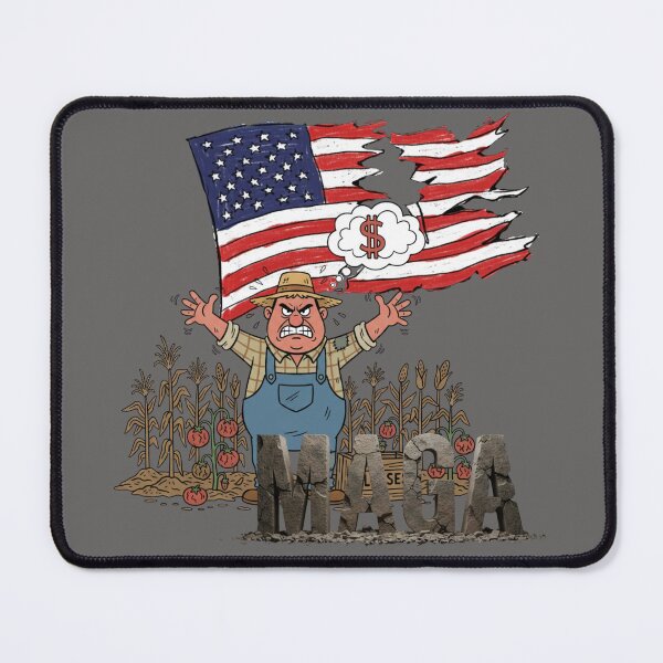 Item preview, The Angry Farmer: Social Criticism and Economic Crisis | Satirical Political Design designed and sold by DibuHumor.