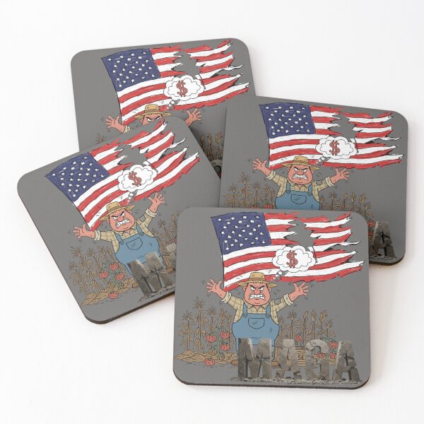 Item preview, The Angry Farmer: Social Criticism and Economic Crisis | Satirical Political Design designed and sold by DibuHumor.