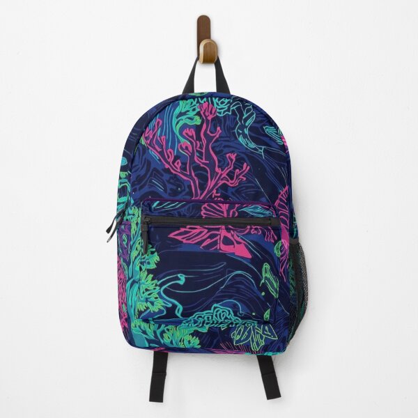 Item preview, Neon Coral Reef Pattern: Psychedelic Ocean Life Seamless Repeat designed and sold by Caira-Design.