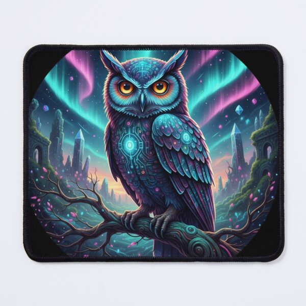 Item preview, cyber-owl “Circuit Sentinel” designed and sold by Vibepop.store.