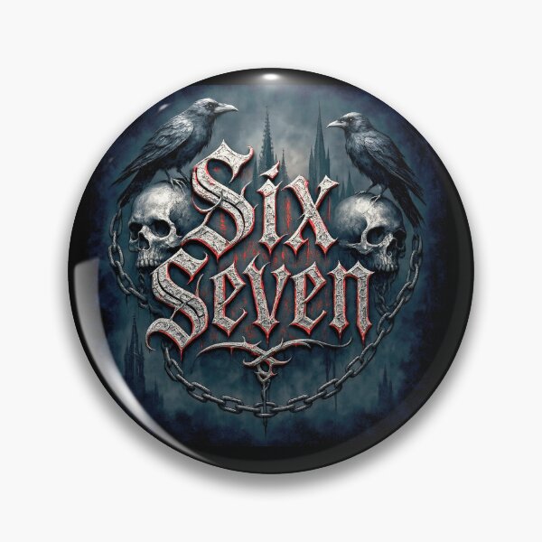 Item preview, Gothic design part II of "Six Seven" with Skulls, Chains and Ravens  designed and sold by The Funky Sprunki.
