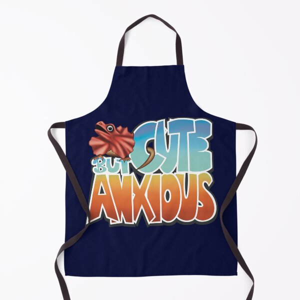 Item preview, Cute but Anxious Quote with a Frilled Neck Lizard Illustration designed and sold by AloraDawnEve.