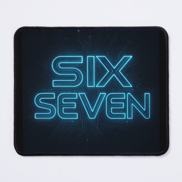 Item preview, Six Seven 6-7 Cyberpunk Neon Blue designed and sold by The Funky Sprunki.