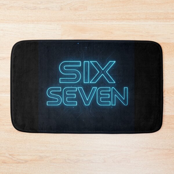 Item preview, Six Seven 6-7 Cyberpunk Neon Blue designed and sold by The Funky Sprunki.