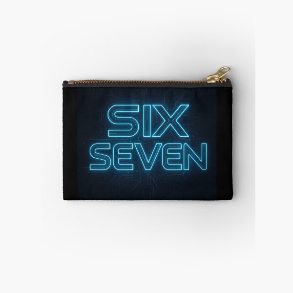 Item preview, Six Seven 6-7 Cyberpunk Neon Blue designed and sold by The Funky Sprunki.