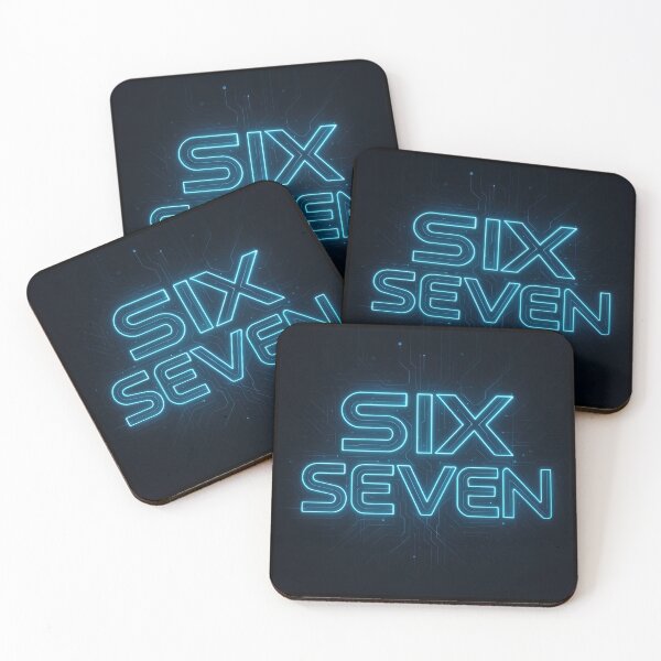 Item preview, Six Seven 6-7 Cyberpunk Neon Blue designed and sold by The Funky Sprunki.