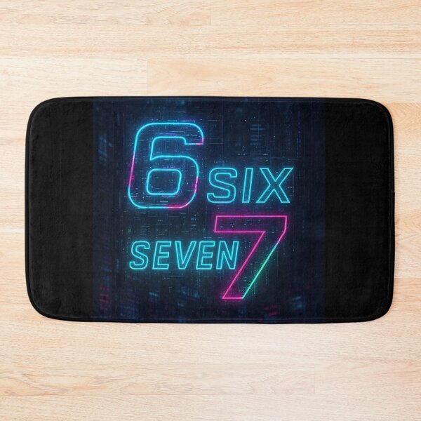 Item preview, Six Seven 6-7 Cyberpunk Neon Blue and Violet designed and sold by The Funky Sprunki.
