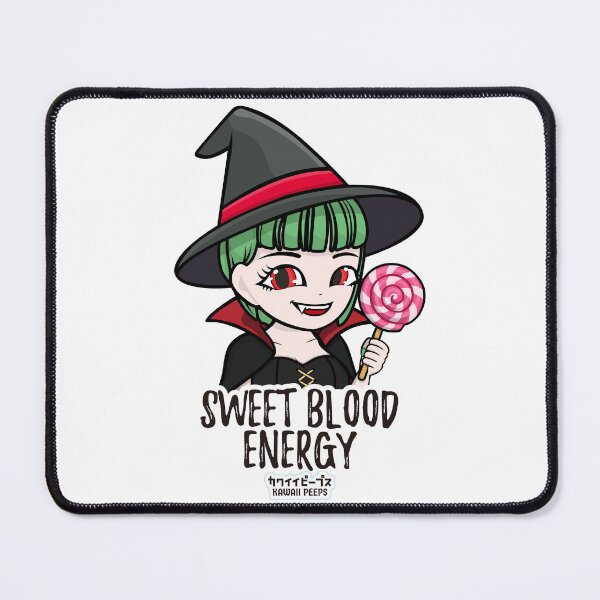 Item preview, Halloween Witch Vampire Lollipop Candy "Sweet Blood Energy" Kawaii Girl Design designed and sold by P-L-Sardines.