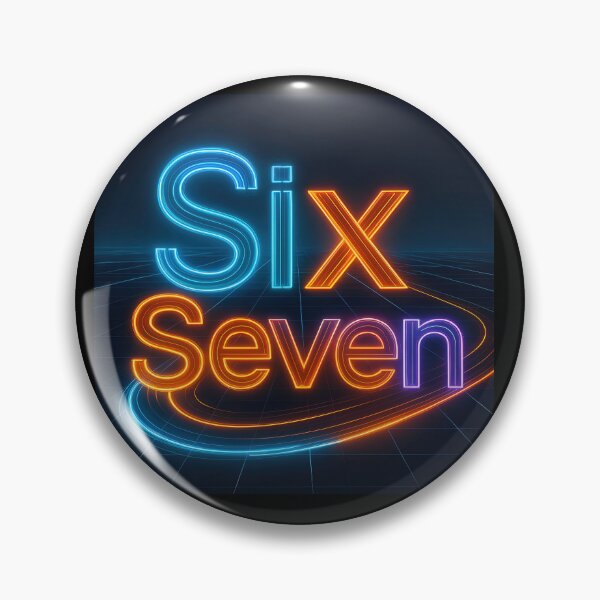 Item preview, Six Seven 6-7 Cyberpunk Neon Blue, Orange, and Violet designed and sold by The Funky Sprunki.