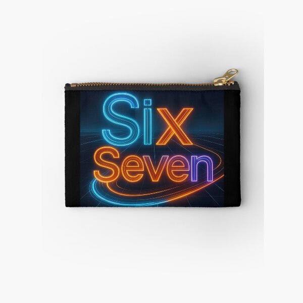 Item preview, Six Seven 6-7 Cyberpunk Neon Blue, Orange, and Violet designed and sold by The Funky Sprunki.