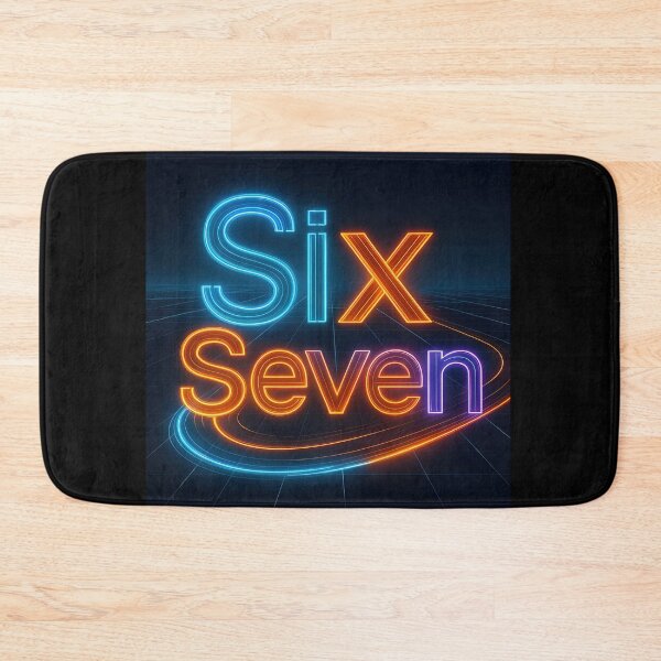Item preview, Six Seven 6-7 Cyberpunk Neon Blue, Orange, and Violet designed and sold by The Funky Sprunki.