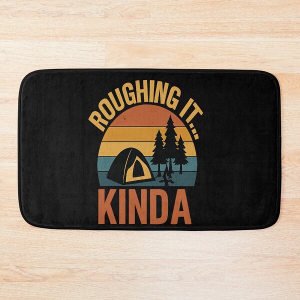Item preview, Roughing It… Kinda | Funny Camping Retro Sunset designed and sold by Redblackman.