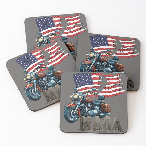 Item preview, American Motorcycle and Broken Flag: The Biker's Financial Crisis | Political Satire and Biker Pride designed and sold by DibuHumor.
