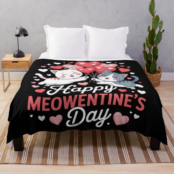 Item preview, Happy Meowentine's Day Funny Cute Cat Lover Valentine's Day designed and sold by ValerieRodrigue.