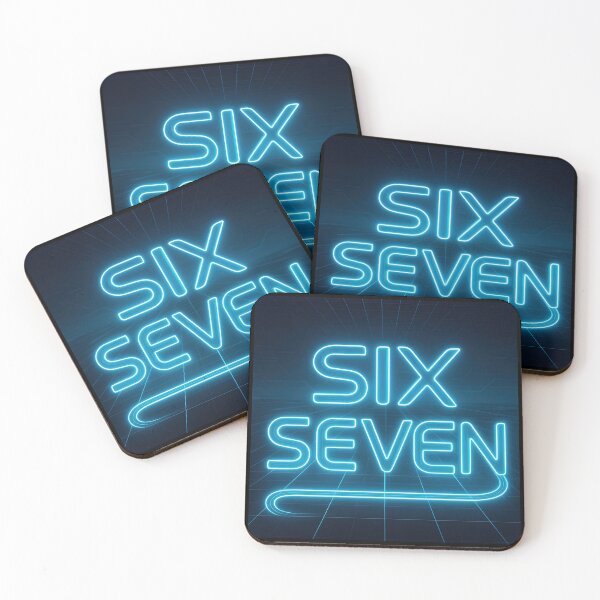 Item preview, Six Seven 6-7 Cyberpunk Neon Blue II designed and sold by The Funky Sprunki.