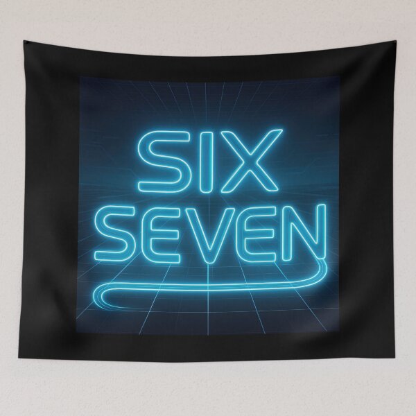 Item preview, Six Seven 6-7 Cyberpunk Neon Blue II designed and sold by The Funky Sprunki.
