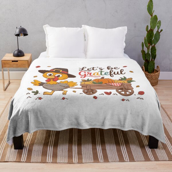 Item preview, Let's be Grateful Turkey Thanksgiving designed and sold by ValerieRodrigue.