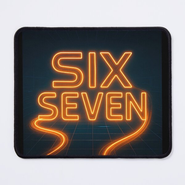Item preview, Six Seven 6-7 Cyberpunk Neon Orange designed and sold by The Funky Sprunki.