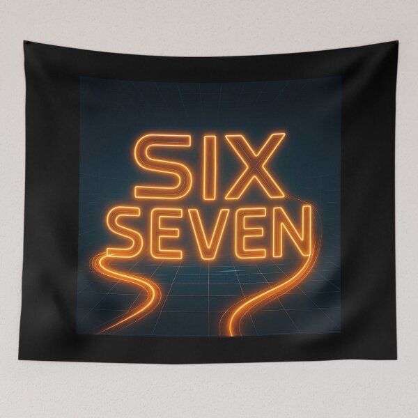 Item preview, Six Seven 6-7 Cyberpunk Neon Orange designed and sold by The Funky Sprunki.