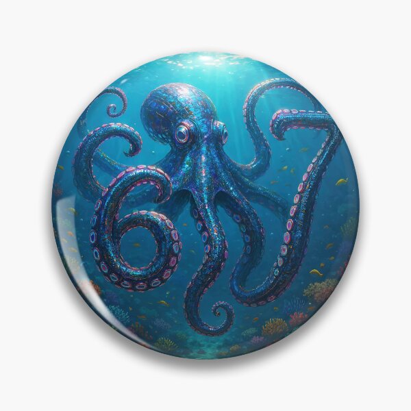 Item preview, Six Seven 6-7 Octopus Blue designed and sold by The Funky Sprunki.