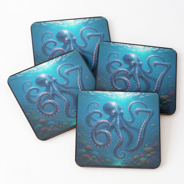 Item preview, Six Seven 6-7 Octopus Blue designed and sold by The Funky Sprunki.