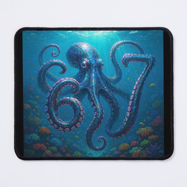 Item preview, Six Seven 6-7 Octopus Blue designed and sold by The Funky Sprunki.