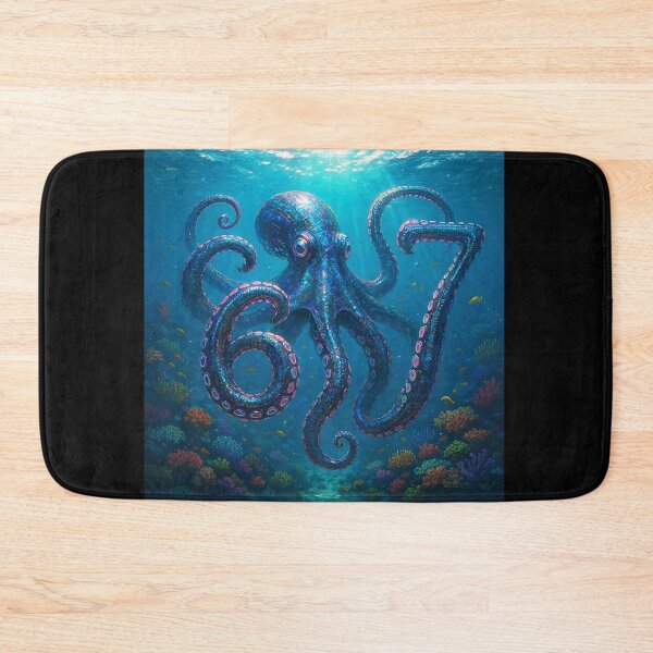 Item preview, Six Seven 6-7 Octopus Blue designed and sold by The Funky Sprunki.